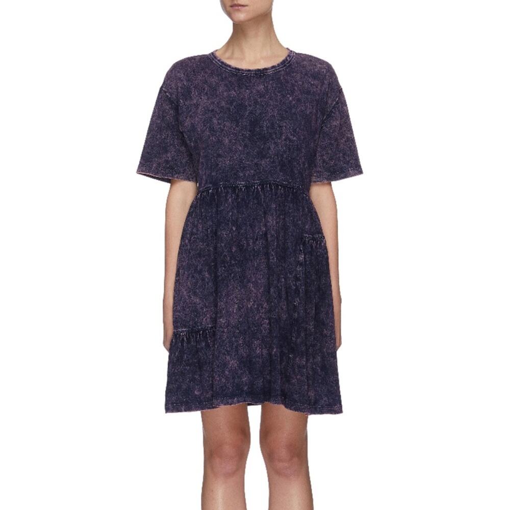 New Ninety Percent Stonewash Mini Dress in Dirty Pink Women's Size XS